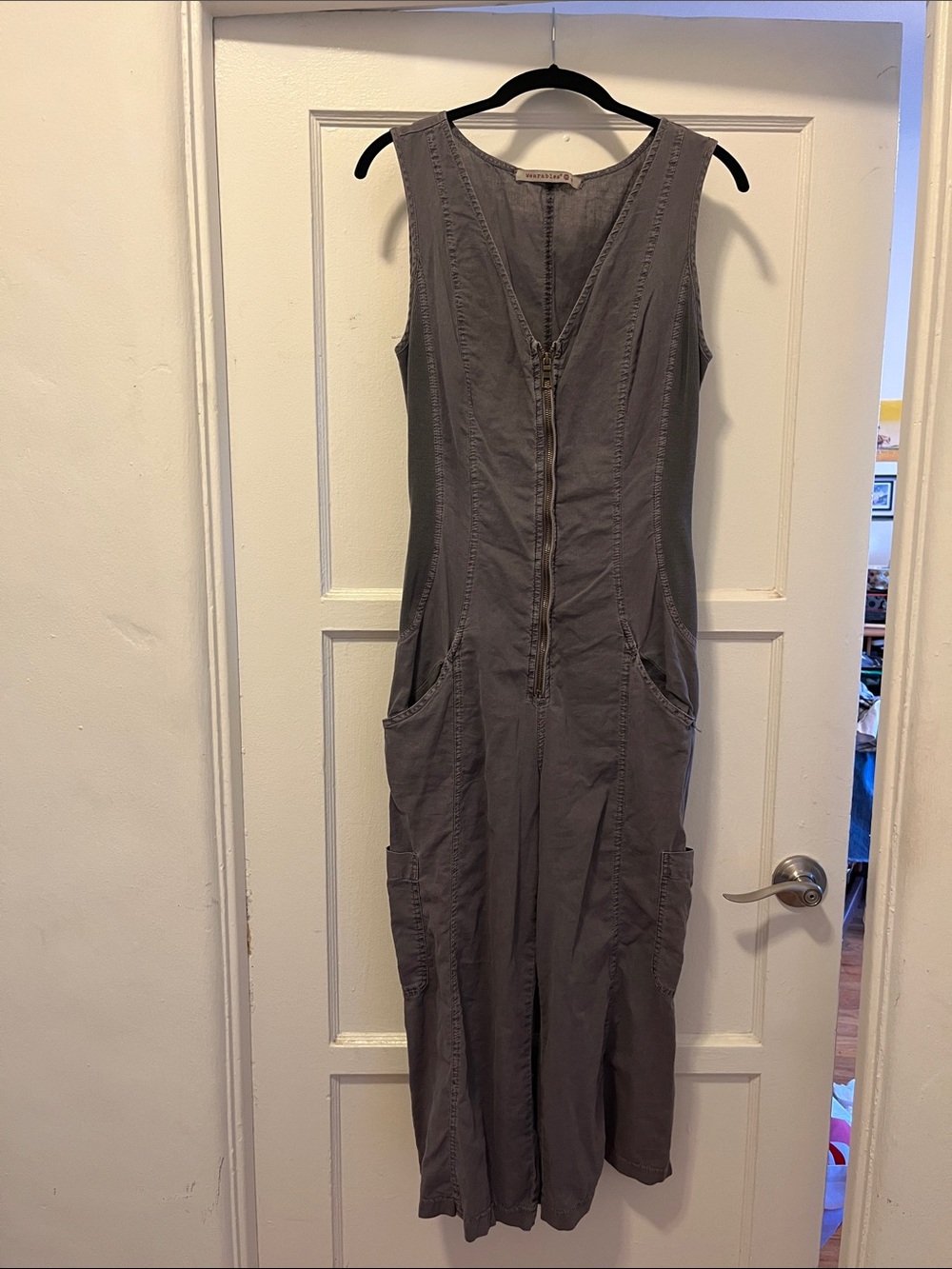 Wearables Sleeveless Cropped Jumpsuit in Dusty Gray